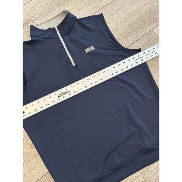 Peter Millar Crown Sport Stretch 1/4 Zip Vest Navy Blue Mens Large NWT Golf - Picture 4 of 7